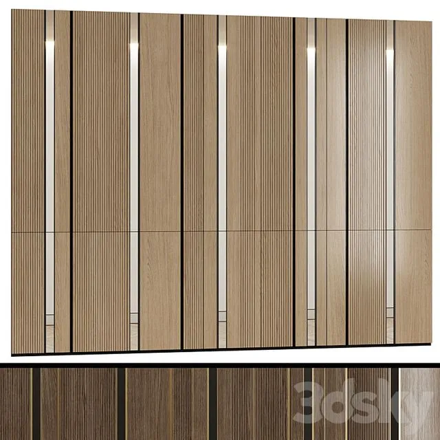 Modular wall panels in a modern minimalist style 5 3D Model
