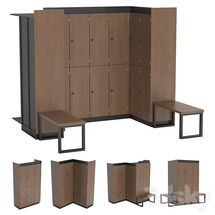 Modular wardrobes 3D Model