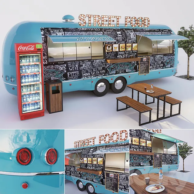 Module for outdoor cafes supplemented 3D Model