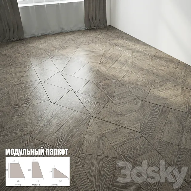 Module parquet LISTONE GIORDANO NATURAL GENIUS SLIDE OAK 3DModel