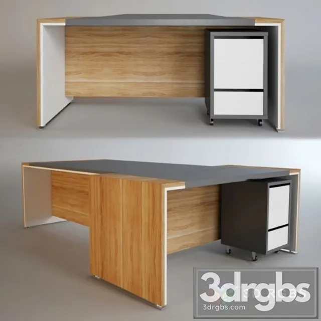 Modun Office Table 01 3D Model Download