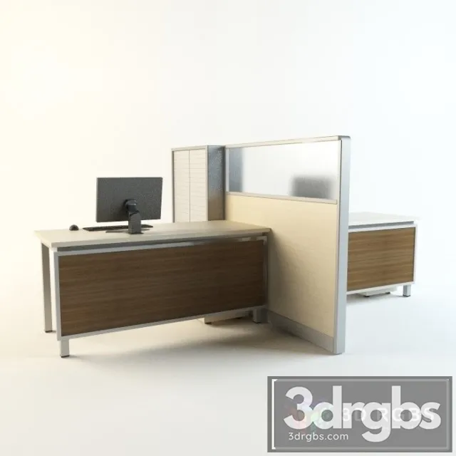 Modun Office Table 03 3D Model Download