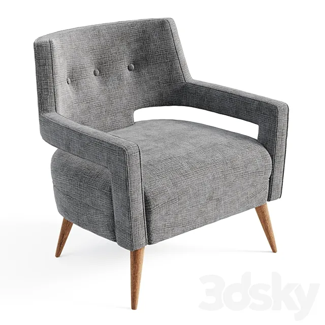 Modway Sheer Fabric Armchair 3D Model