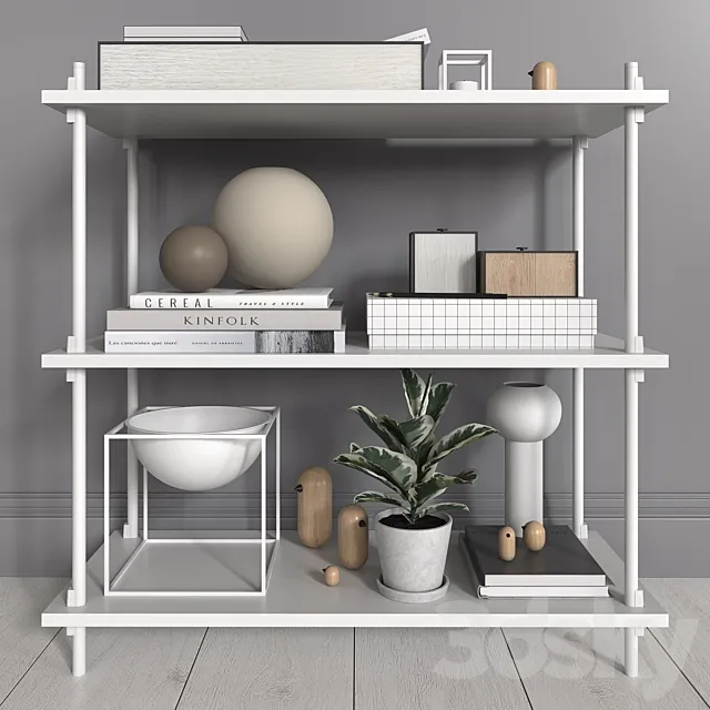 MOEBE shelves with decorative filling 3DModel