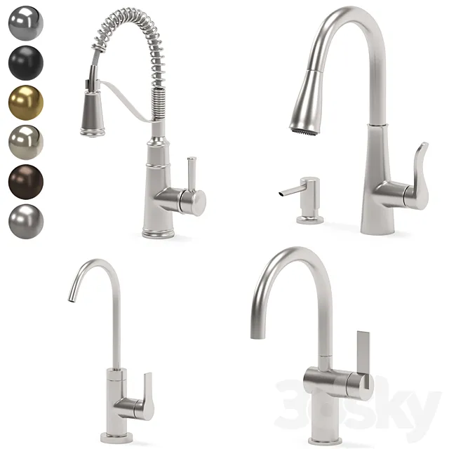 MOEN kitchen faucet collection 03 3D Model
