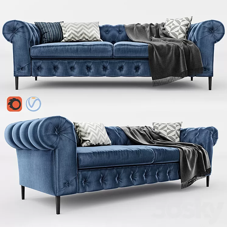 Moe's Canal Sofa: 3D Model Moe's Canal Sofa: 3D Model
