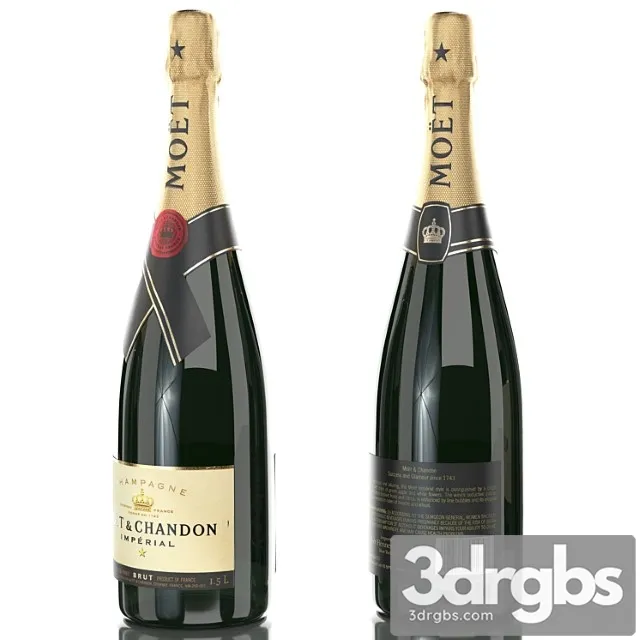 Moet Chandon Champagne Imperial Brut All Sizes 3D Model Download