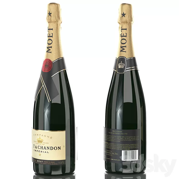 Moët & Chandon Champagne Impérial Brut All Sizes 3D Model