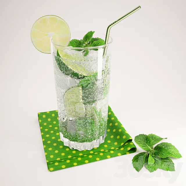 Mojito Cocktail 3DModel Mojito Cocktail 3DModel
