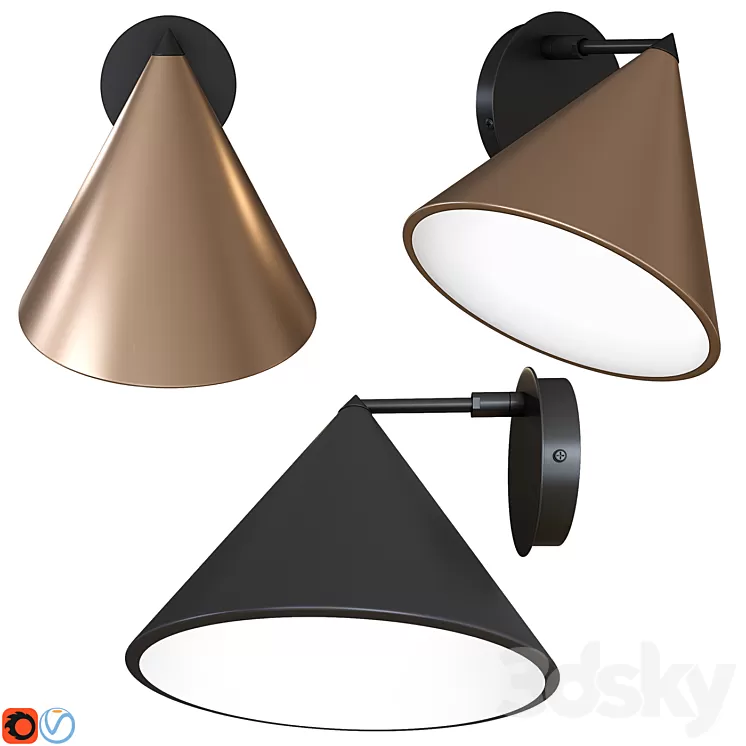 Moke Simple Wall Light 3D Model Moke Simple Wall Light 3D Model