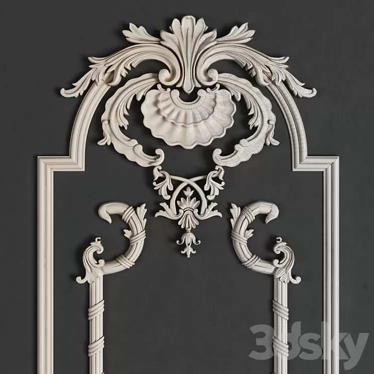 Molding stucco decorations 3 3D Model Molding stucco decorations 3 3D Model