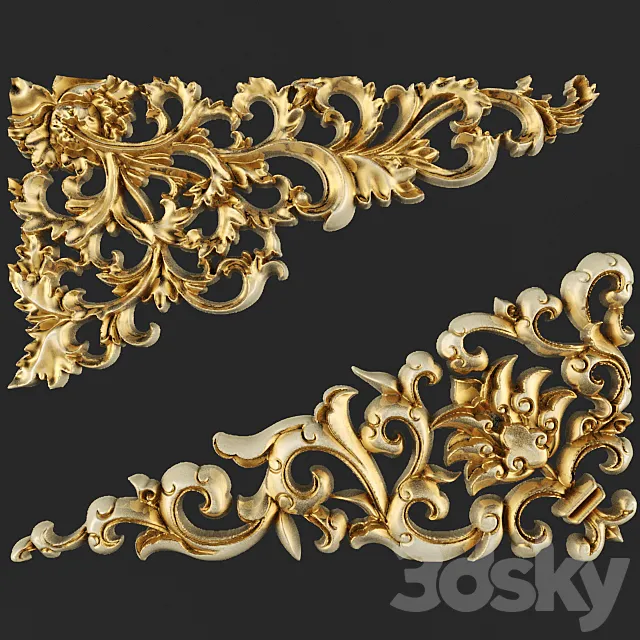 Moldings corner. 3D Model