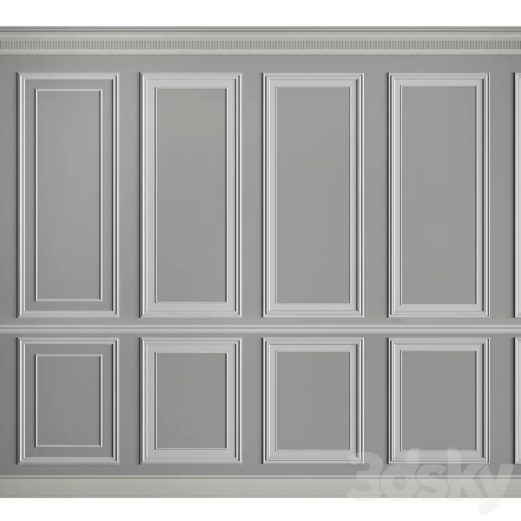 Moldings on the walls 3D Model Moldings on the walls 3D Model