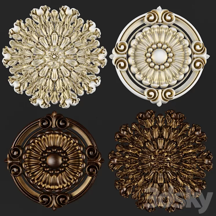 Moldings to the ceiling. 3D Model Moldings to the ceiling. 3D Model