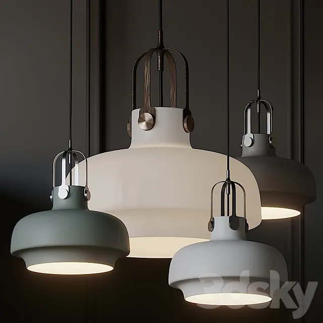 Moleta Munro COPENHAGEN PENDANT LIGHTS 2 Size 3D Model Moleta Munro COPENHAGEN PENDANT LIGHTS 2 Size 3D Model