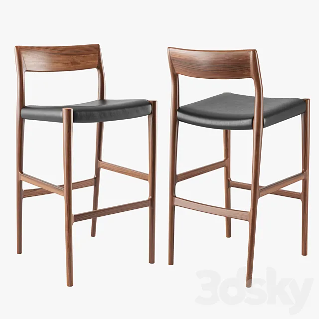 Moller Model 77B bar stool 3DModel