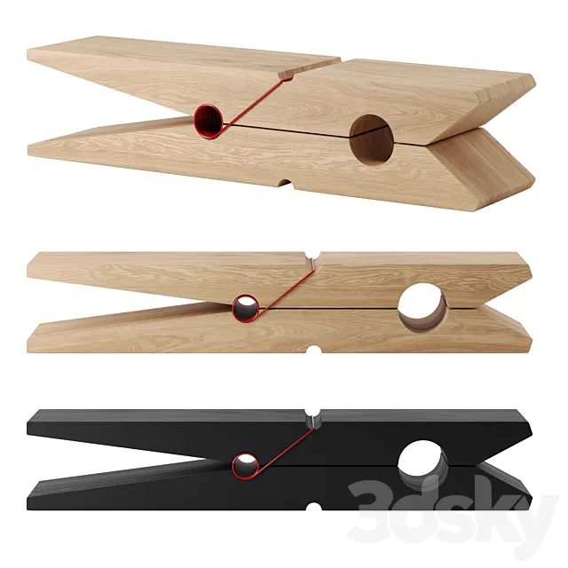 MOLLETTA bench by Riva 1920 3DModel MOLLETTA bench by Riva 1920 3DModel