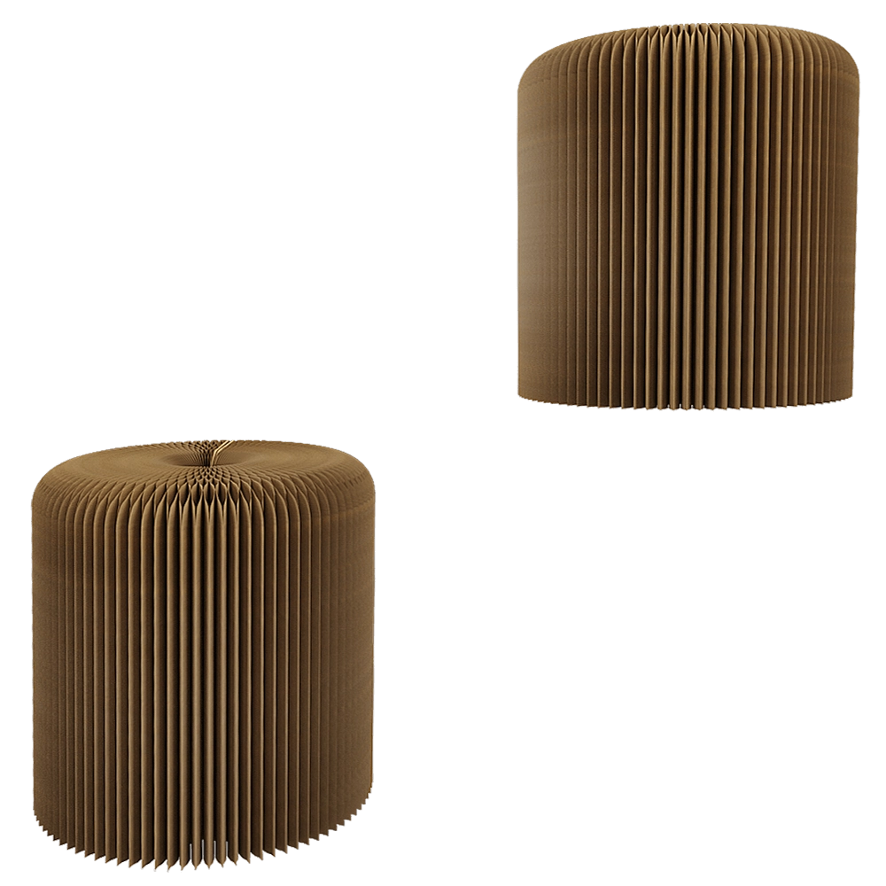 Molo – Stool Folding Paper 455-405 mm 3D Model