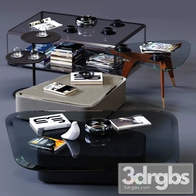 Molteni C Coffee Tables Set 01 3D Model Download Molteni C Coffee Tables Set 01 3D Model Download
