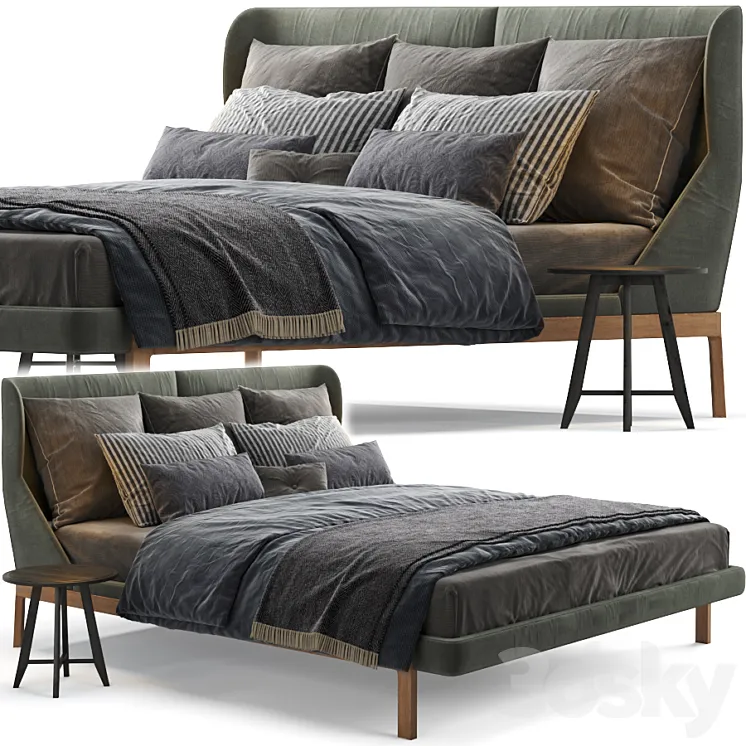 Molteni & C Fulham Bed 3D Model Free Download