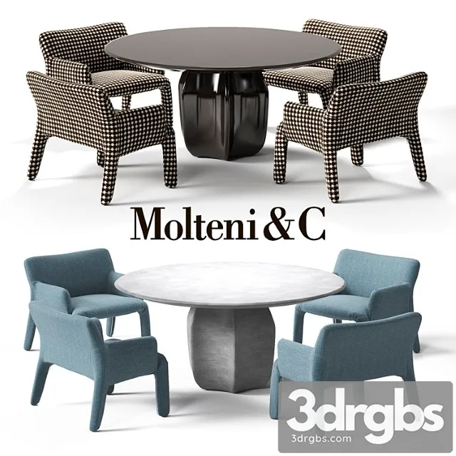 Molteni C Glove Up Armchair 3D Model Download