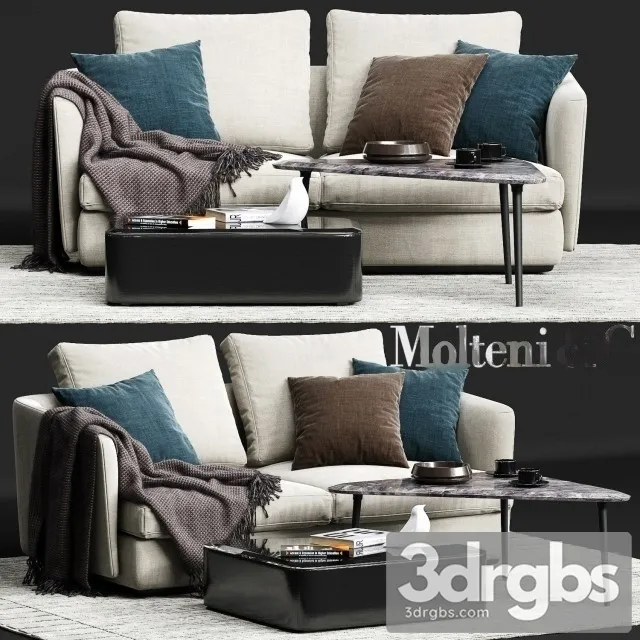 Molteni C Sloane Sofa 02 3D Model Download Molteni C Sloane Sofa 02 3D Model Download