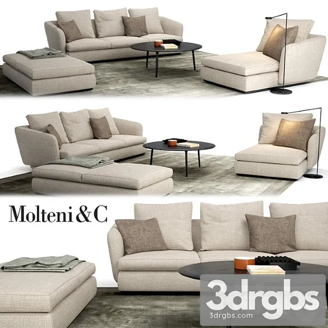 Molteni & c sloane sofa belsize table set 2 3D Model Download Molteni & c sloane sofa belsize table set 2 3D Model Download