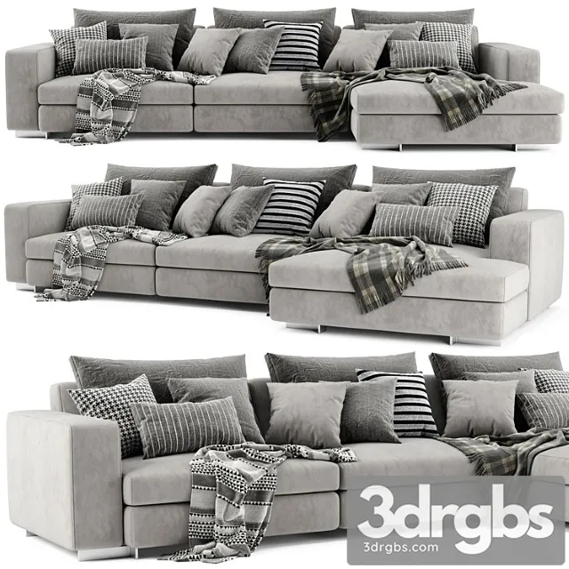 Molteni & C Turner Chaise Longue Sofa 3D Model Download Molteni & C Turner Chaise Longue Sofa 3D Model Download