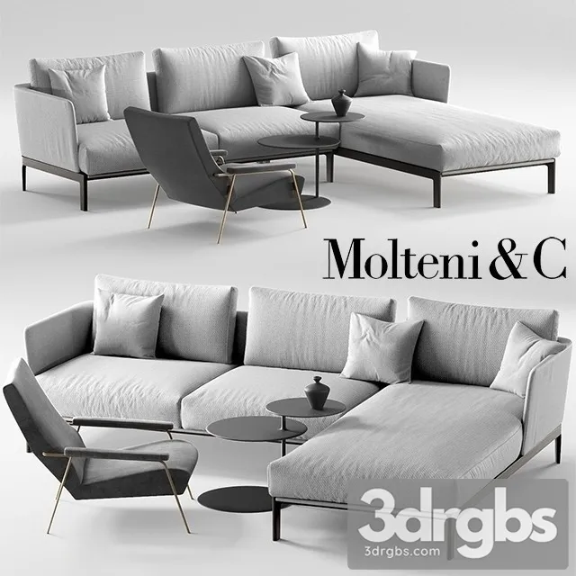 Molteni Chelsea Sofa 01 3D Model Download Molteni Chelsea Sofa 01 3D Model Download