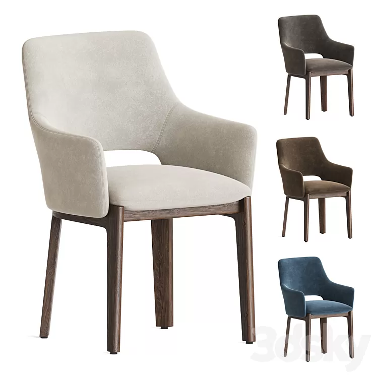 Molteni Devon Dining Chair 3D Model Free Download