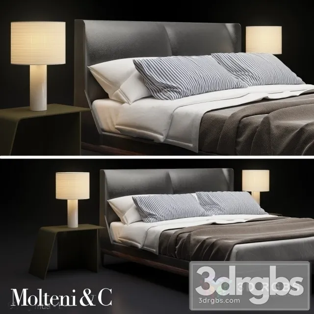 Molteni Fulham Bed 3D Model Download Molteni Fulham Bed 3D Model Download