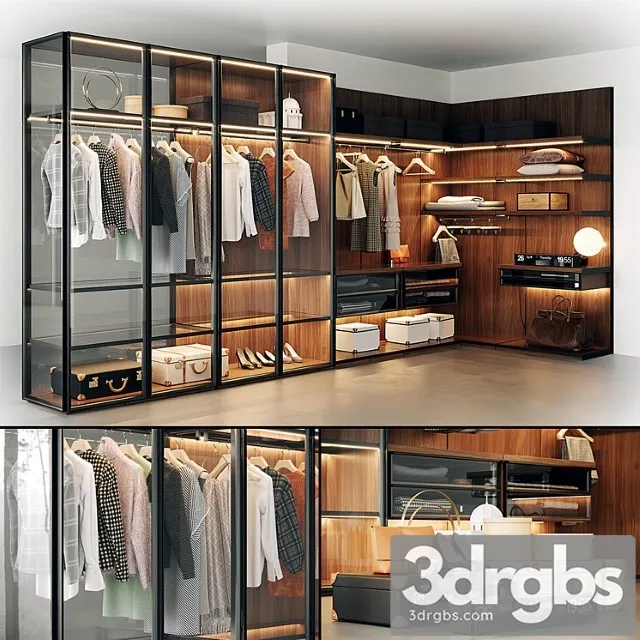 Molteni gliss master wardrobe 3D Model Download