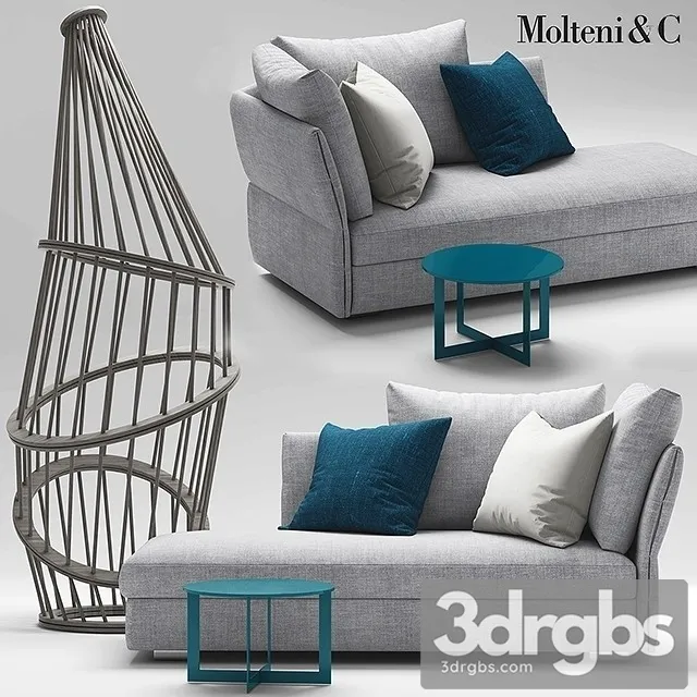 Molteni Holiday Sofa 01 3D Model Download Molteni Holiday Sofa 01 3D Model Download