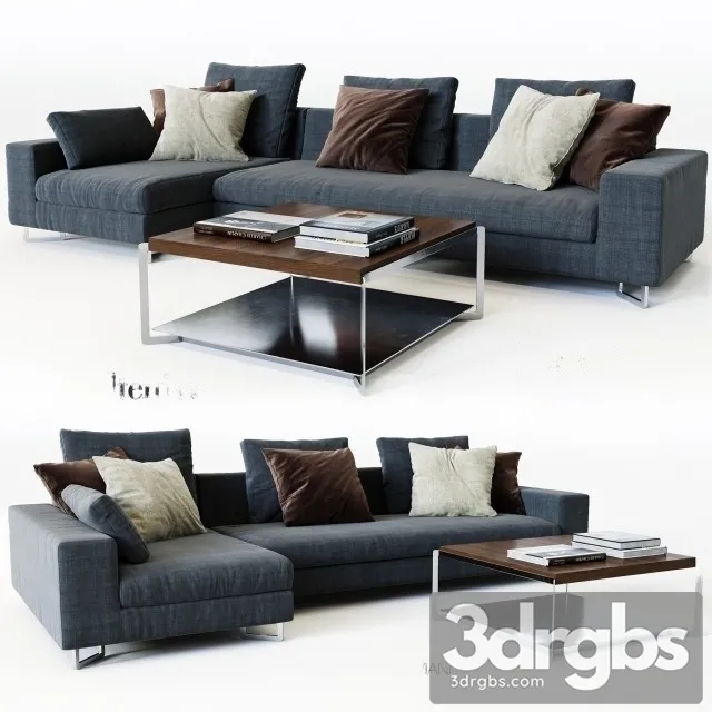 Molteni Large Sofa 02 3D Model Download