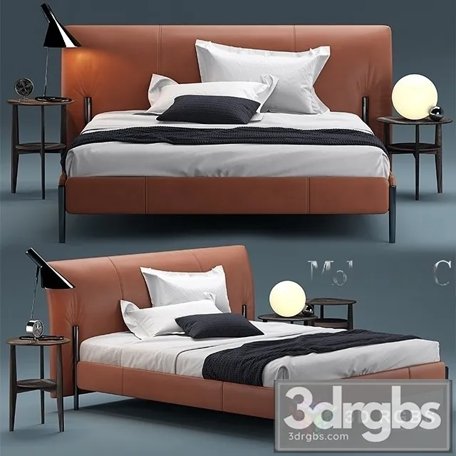 Molteni Nick Bed 3D Model Download