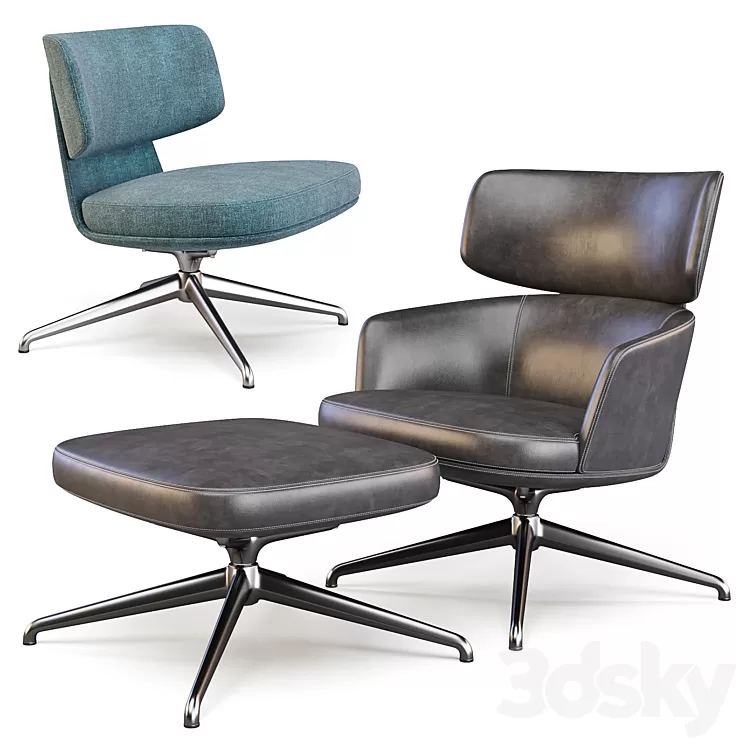 Molteni: Piccadilly – ArmChairs 3D Model Molteni: Piccadilly – ArmChairs 3D Model