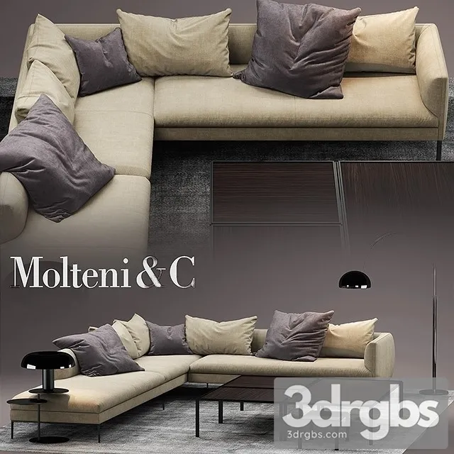 Molteni Sofa Paul 01 3D Model Download Molteni Sofa Paul 01 3D Model Download