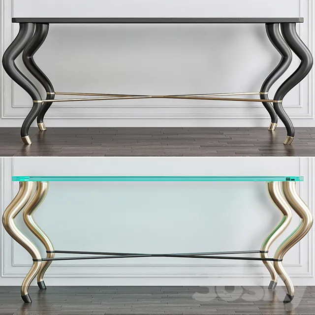 Mombassa Inlaid Mother-of-Pearl Console Table 3DModel