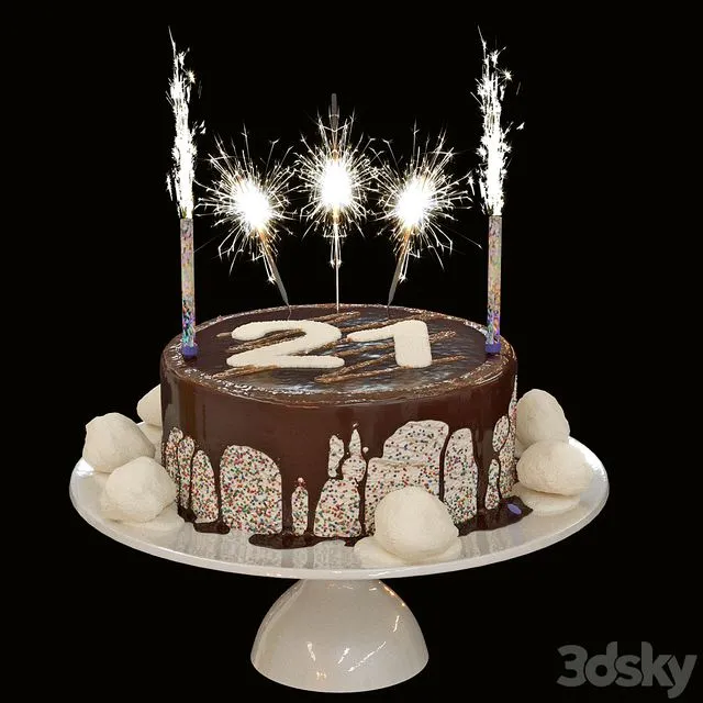 Mom’s cake 3D Model