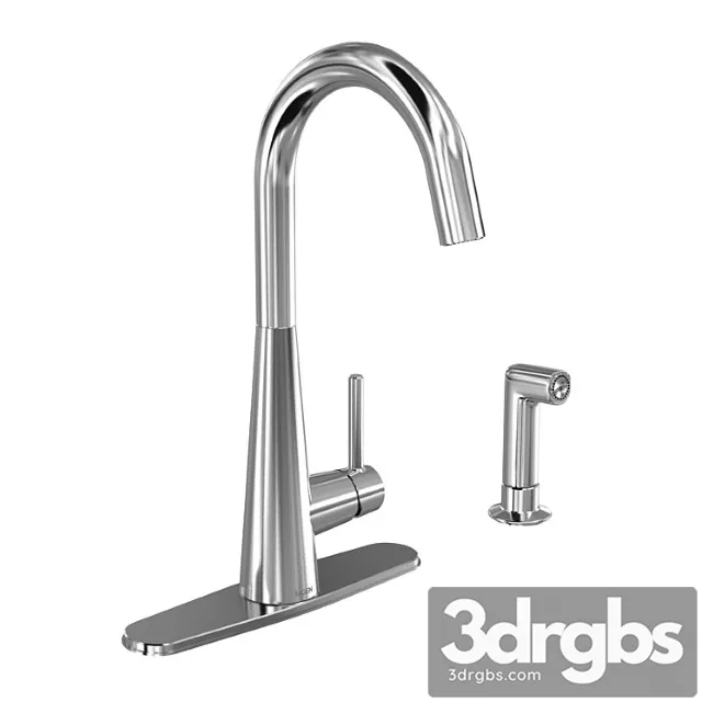 Mon Slack Chrome Ne Handle Kitchen Faucet 3D Model Download