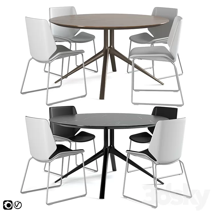 Mondrian poliform set01 3D Model Free Download