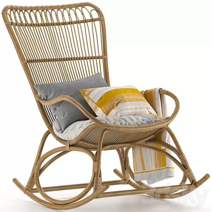 monet rocking chair 3D Model Free Download