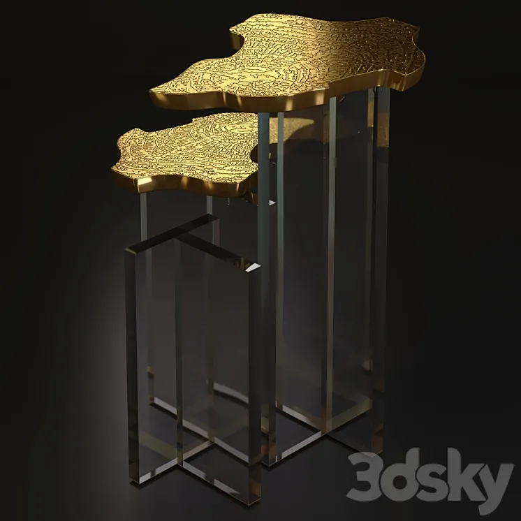Monet Side table boca do lobo 3D Model Free Download