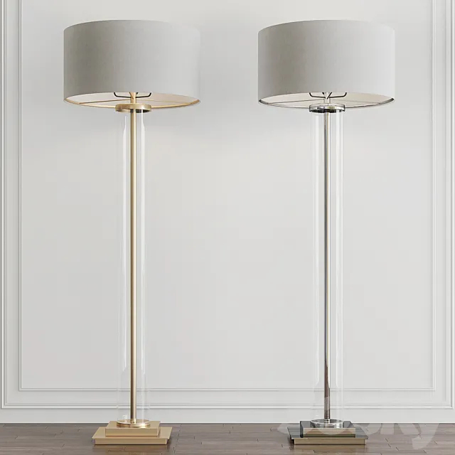Monette Tall Cylinder Floor Lamp by Uttermost 3D Model Monette Tall Cylinder Floor Lamp by Uttermost 3D Model