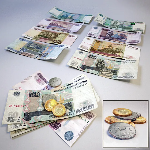 Money – Dollars 3D Model Money – Dollars 3D Model