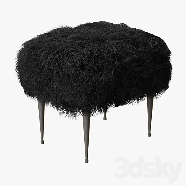 Mongolian Lamb Ottoman 3DModel Mongolian Lamb Ottoman 3DModel