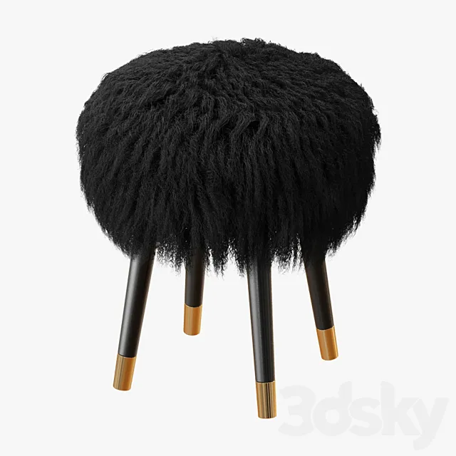 Mongolian lamb stool 3DModel