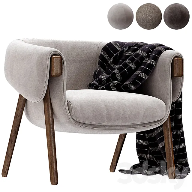 Monica Armchair By Bulo 3D Model Monica Armchair By Bulo 3D Model