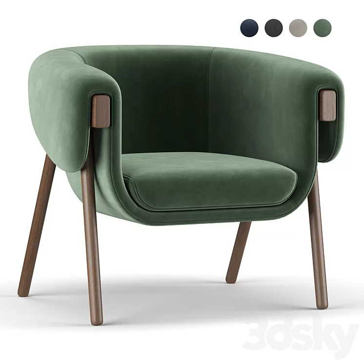 Monica armchair by bulo 3D Model