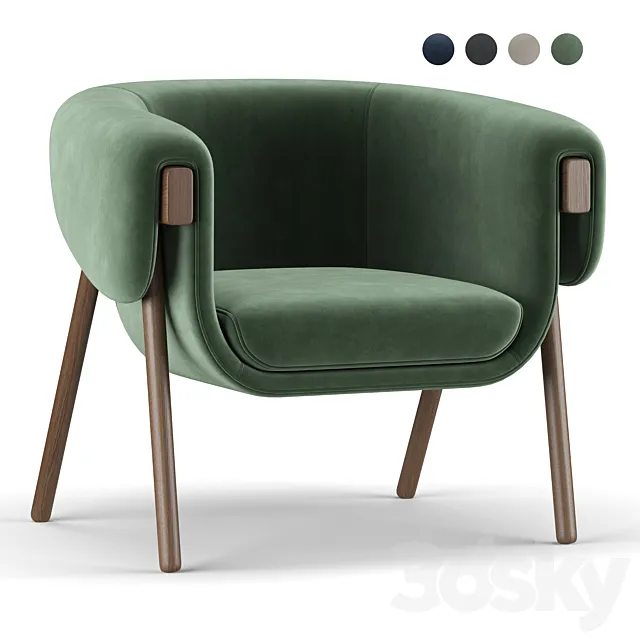 Monica armchair by bulo 3DModel